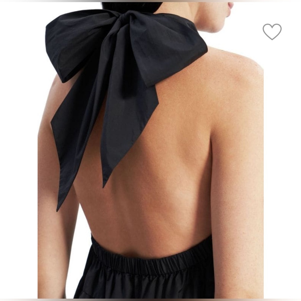 💋 THEORY | Halter Tiered  Maxi Lightweight Cotton Blend Dress Minimalist Large - Picture 6 of 16